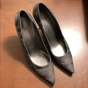 Stuart Weitzman Purple Snakeskin Heels